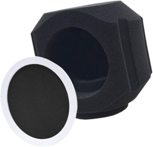 Mic Soundproof Cover High Density Absorbent Sound-absorbing Reflection Filter Acoustic Filter Sound Shield Foam for Indoor Outdoor Recording Studios,Recording Equipment, Black in Saudi Arabia