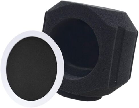 Mic Soundproof Cover High Density Absorbent Sound-absorbing Reflection Filter Acoustic Filter Sound Shield Foam for Indoor Outdoor Recording Studios,Recording Equipment, Black in Saudi Arabia