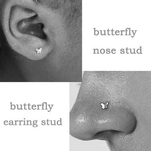 MODRSA Threadless Flat Back Earrings Gold Threadless Nose Stud 20g Flatback Nose Ring Pin 20 gauge Cartilage Earring for Women Helix Conch Earring Studs Tragus Labret Lip Piercing Jewelry 6mm 1/4" in Kuwait