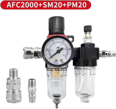 AFR2000 AFC2000 G1/4 "تزيين منظم مرشح الهواء تزيين فصل مياه زيت الاتحاد (مع تركيب PC6mm) in Saudi Arabia