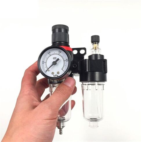 AFC2000 Air Compressor Treatment Unit Oil Water Separator Regulator Filter Airbrush Lubricator G1/4" Port in Saudi Arabia