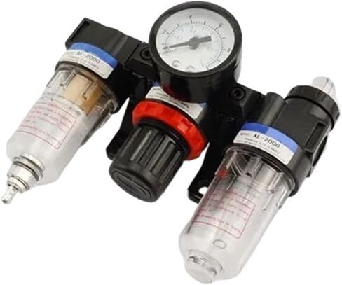 Pneumatic AC2000 1/4 inch with Copper Cartridge Manual Drain Pressure Gauge air Filter Regulator Lubricator in Saudi Arabia