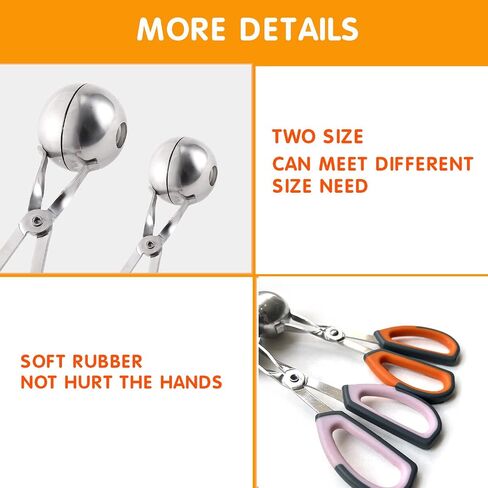 Generic 2-Pack Meatball Maker Scoops, Non-Stick, Stainless Steel 304, Anti-Slip Handles, 1.45' & 1.8' Sizes in Saudi Arabia