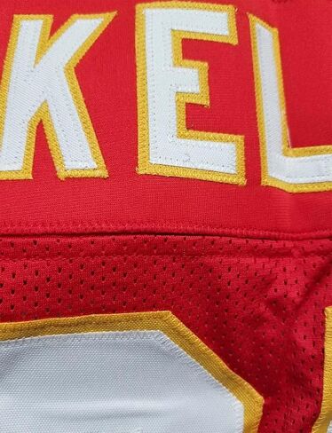 Custom Stitched Sewn Red Kelce Youth Medium Jersey in Saudi Arabia