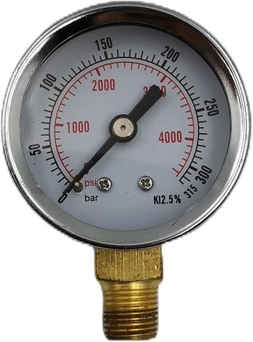 1/8 '' NPT 40mm قطرها غاز مانومتر مانومتر ارتفاع الضغط 315BAR 4500PSI للمضخات والصمامات in Kuwait