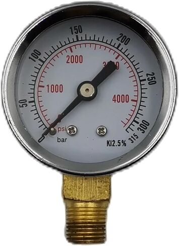 1/8 '' NPT 40mm قطرها غاز مانومتر مانومتر ارتفاع الضغط 315BAR 4500PSI للمضخات والصمامات in Kuwait