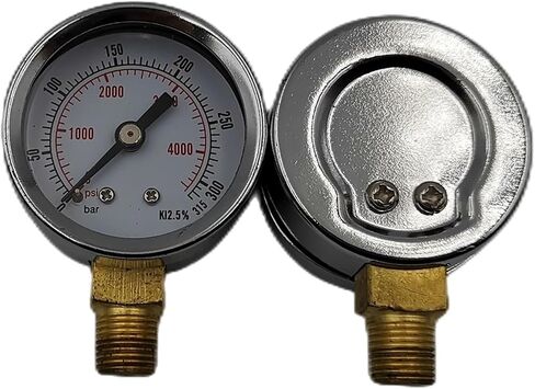 1/8 '' NPT 40mm قطرها غاز مانومتر مانومتر ارتفاع الضغط 315BAR 4500PSI للمضخات والصمامات in Kuwait