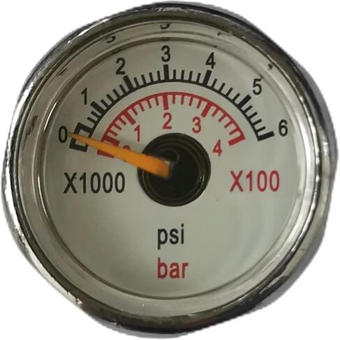 1pcs 25mm dial spiral tube lusion مقياس manometer 300bar مع 7/16 '- in Saudi Arabia