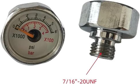 1pcs 25mm dial spiral tube lusion مقياس manometer 300bar مع 7/16 '- in Saudi Arabia