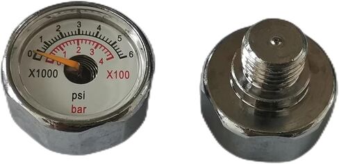 1pcs 25mm dial spiral tube lusion مقياس manometer 300bar مع 7/16 '- in Saudi Arabia