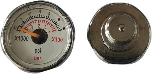 1pcs 25mm dial spiral tube lusion مقياس manometer 300bar مع 7/16 '- in Saudi Arabia
