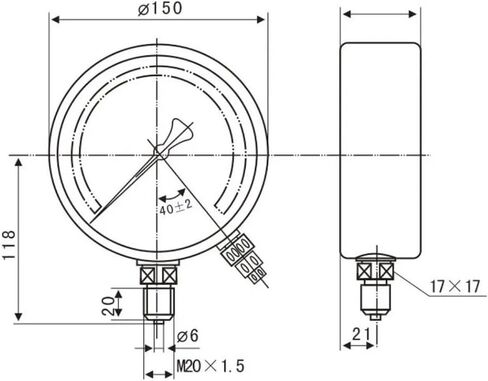 YTZ150 مقياس الضغط عن بُعد 0-1.6MPA لضغط التوزيع عن بُعد محول مدى الضغط عن بعد (0-1.6MPa) in Saudi Arabia