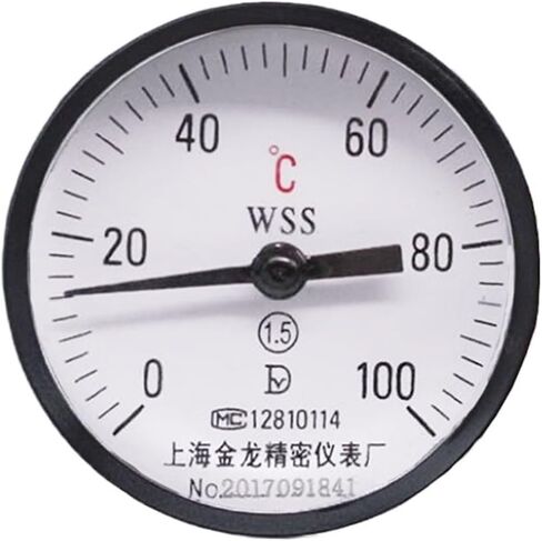 WSS-3031 axial bimetal Thermometer 60mm Surface axial Thermometer 4 Points Thread Pointer Boiler Pipe Industrial Thermometer(0-150 Degrees,100mm) in Saudi Arabia