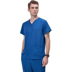 Essentials Scrubs for Men,V-Neck Operating Room Uniforms,Comfortable,Loose Fit Top and Pants Set with Pockets in Saudi Arabia