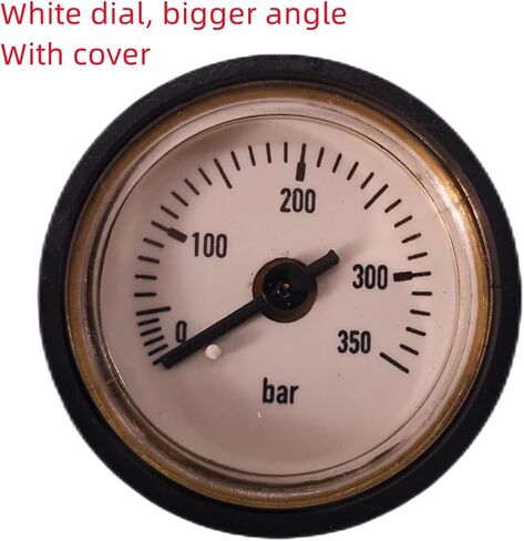 EDgun 28mm Dial Precision Air Pressure Gauge FX Manometer 350Bar with 1/8'' BSPT Thread(Small ANG Black cov) in Kuwait