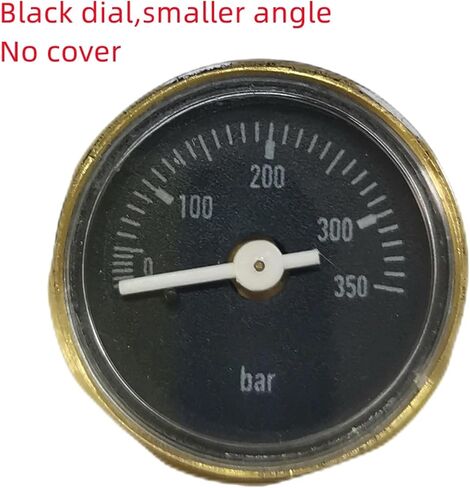 EDgun 28mm Dial Precision Air Pressure Gauge FX Manometer 350Bar with 1/8'' BSPT Thread(Small ANG Black cov) in Kuwait