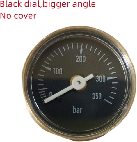 EDgun 28mm Dial Precision Air Pressure Gauge FX Manometer 350Bar with 1/8'' BSPT Thread(Small ANG Black cov) in Kuwait