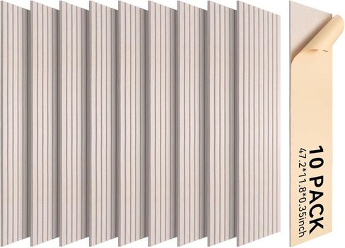 Self-Adhesive Acoustic Panels, 10 Pack Large Soundproof Wall Panel, High Density Sound Proof Panels, Decorative Absorbing Acoustic Treatment for Home Studio Office (Splicing Color) in Kuwait