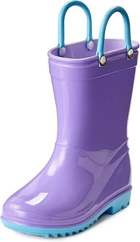 Puddle Play PVC Rainpoots Rainpoots - Fuchsia والوردي الفاتح - سهلة الحجم 7 طفل صغير in Kuwait