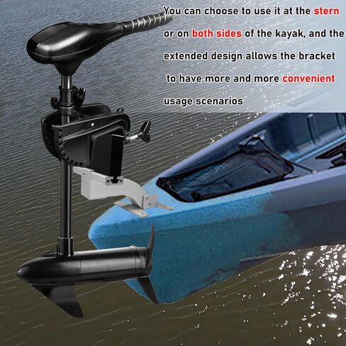 Aluminium Transom Trolling Motor Mount Bracket, Universal Electric Trolling Motor Mount for Kayaks with a Flat Stern, Transom Motor Mount Use for Electric Trolling Motors Only. in Kuwait