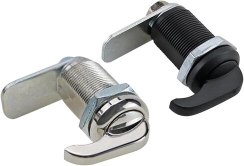 Zinc Alloy Rotary Cylinder Lock Handle Type Latch for Switch Cabinet Door and Electric Box 1Pcs(Bright) in Saudi Arabia