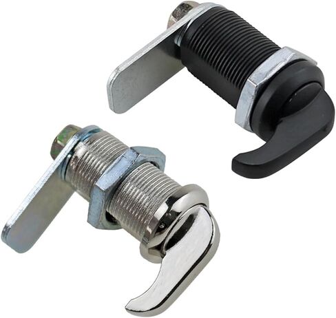 Zinc Alloy Rotary Cylinder Lock Handle Type Latch for Switch Cabinet Door and Electric Box 1Pcs(Bright) in Saudi Arabia