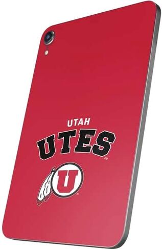 Skinit Decal Tablet Skin Compatible with iPad Mini 7 (2025) - Officially Licensed University of Utah Utes Text on Red Design in Saudi Arabia
