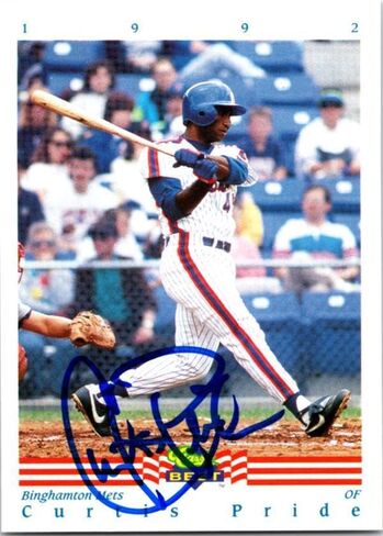 بطاقة البيسبول Curtis Pride موقعة (Binghamton Mets) 1992 كلاسيكي أفضل الصاعد #159 - بطاقات موقعة للبيسبول in Kuwait