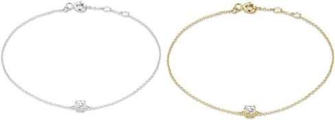 18K Gold Moissanite Bracelet for Women,Dainty Adjustable Extension Chain Bracelet with Moissanite,Fashion Jewelry Gifts for Her in Saudi Arabia