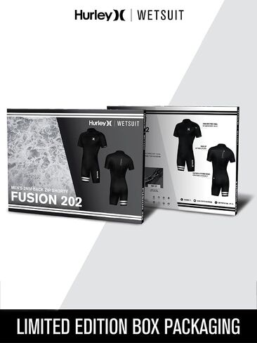 Hurley Mens Wetsuit - Fusion 202 2/2MM Short Sleeve Wetsuit for Men - UPF 50+ Stretch Neoprene Shorty Wet Suit with Back Zip in Saudi Arabia