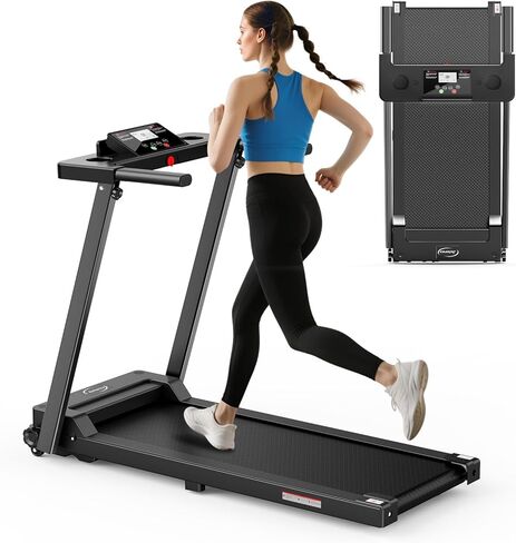 مطحنة Juturna للمنزل ، وسادة المشي مع شريط المقبض ، مطحنة قابلة للطي محمولة ، وسادة المشي 3.0 حصان مع سعة 300 رطل ، مطحنة قابلة للطي مع شاشة LED in Kuwait