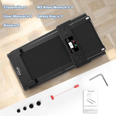 مطحنة Juturna للمنزل ، وسادة المشي مع شريط المقبض ، مطحنة قابلة للطي محمولة ، وسادة المشي 3.0 حصان مع سعة 300 رطل ، مطحنة قابلة للطي مع شاشة LED in Kuwait