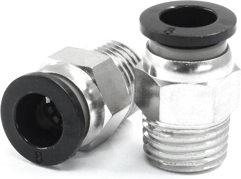 10 Pcs Push to Connect Fittings 8mm Tube OD x 1/4 Inch NPT Thread, Male Straight Pneumatic Air Hose Quick Connect Fittings in Saudi Arabia