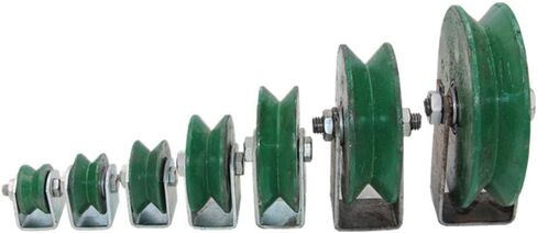 2 V-Groove Caster Wheels ، عجلات شديدة التحمل ، حلق من الحديد الزهر ، عجلة المسار ، المحمل المزدوج ، للآلات الصناعية ، الباب المنزلق ، بوابات متداول ، قضبان حبل الأسلاك (55 ملم) (40 مم) in Saudi Arabia