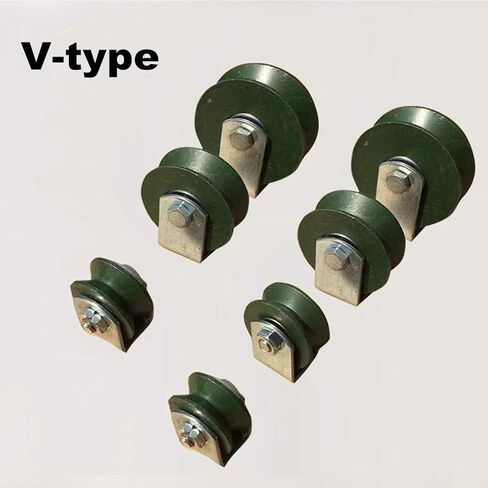 2 V-Groove Caster Wheels ، عجلات شديدة التحمل ، حلق من الحديد الزهر ، عجلة المسار ، المحمل المزدوج ، للآلات الصناعية ، الباب المنزلق ، بوابات متداول ، قضبان حبل الأسلاك (55 ملم) (40 مم) in Saudi Arabia