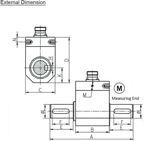 Rated Range 0.1-5NM Dynamic Torque Sensor, Shaft Rotation Sensor Torque Transducer for Gearbox SOPN-206 in Saudi Arabia