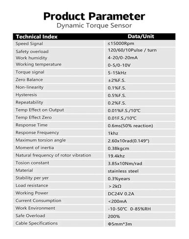 مستشعر عزم الدوران الرقمي غير الملامح 0-50000NM لقياس سرعة المحرك والمضخة 0.2nm ، 1000nm ، 200nm-500nm ، 5nm-30nm-100nm ، 5000nm ، 2000nm ، 10000nm ، 20000nm ، 50000nm (1000nm) in Saudi Arabia
