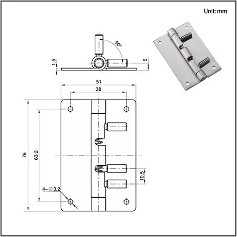 Stainless Steel Spring Distribution Box Hinge 1Pcs in Saudi Arabia