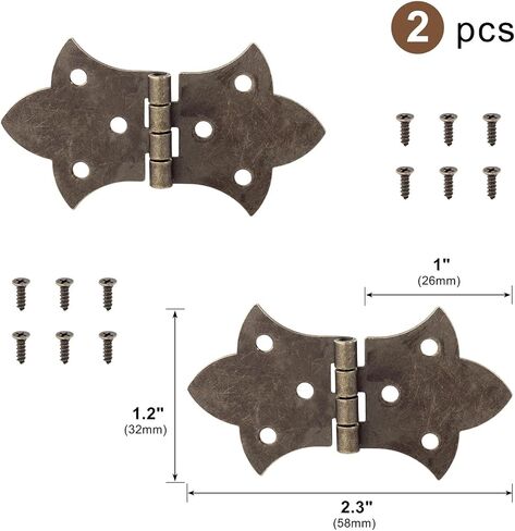 Vintage Metal 270 Degree Decorative Hinges 2Pcs in Saudi Arabia
