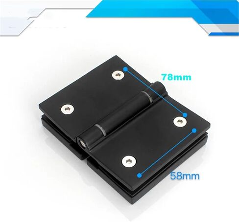 Hinge Clip Thickened 304 Stainless Steel 180 Degree(YQ61) 1Pcs(Matt Black) in Saudi Arabia