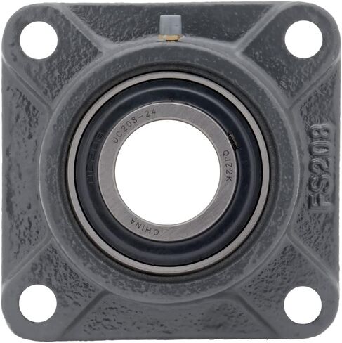 [2 pack] UCFS208-24-4-Bolt Flange-Mount Ball Unit ، Insert Bearing UC208-24 ، FS208 FS208 ، عمود التجويف 1-1/2 في (38.1 مم) ، وضع قفل المسمار ، 5-1/8 في (130.17 مم) طول in Saudi Arabia