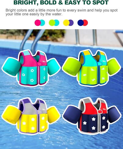 سترة سباحة صغيرة من 20 إلى 30-50-70 رطلاً ، تطفو حمام السباحة للأطفال من 1-2-3-5-7-7-9 سنة ، سترة متشابكة مريحة مع حلقة مائية ، جوانب ملونة زاهية-غير مضاءة لراحة الذراع ، الأولاد ، البنات ، النينيوس in Kuwait