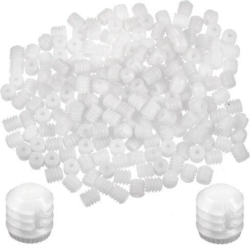 200pcs من نايلون مفصلات الذرات ، 0.34 × 0.39 بوصة الأثاث البلاستيك مسبقات مسامير أنبوب توسع بيضاء من البلاستيك لاستعادة الخزانة الخشبية الجرف الخشبي in Kuwait