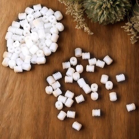 200pcs من نايلون مفصلات الذرات ، 0.34 × 0.39 بوصة الأثاث البلاستيك مسبقات مسامير أنبوب توسع بيضاء من البلاستيك لاستعادة الخزانة الخشبية الجرف الخشبي in Kuwait