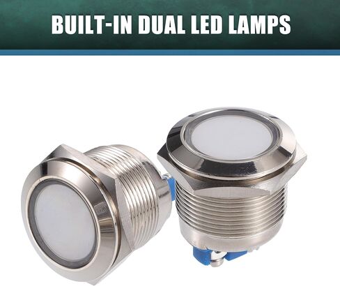 X AutoHaux 5 PCS مؤشر LED ضوء 12 مم 12 فولت AC DC قذيفة المعادن ماء مصباح إشارة داش لاندف in Saudi Arabia