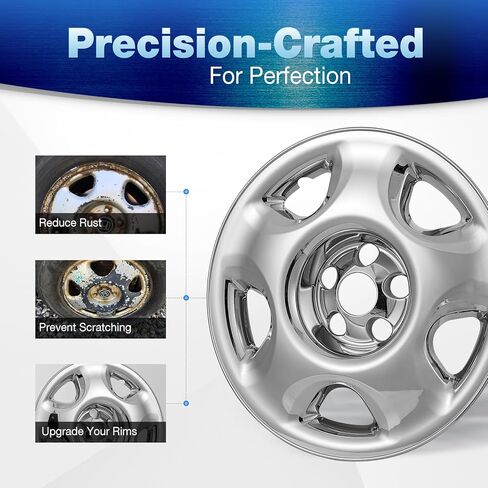 17" Glossy Black Wheel Skins (Set of 4) for 2007-2011 Honda CR-V, 17 inches ABS Wheel Covers Compatible with 07-11 CR-V Steel Wheels- Auto Tire Replacement Cap Cover 42700-SWA-A01 in Saudi Arabia