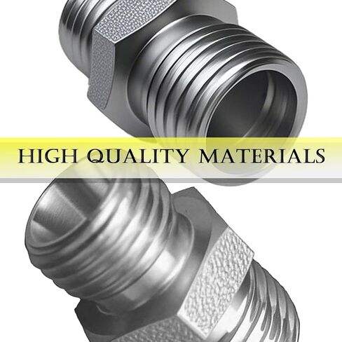 محول خرطوم هيدروليكي من الصلب الكربوني لخيوط M14-M16-متوافق مع AGT ، FF Industries ، Vicsec ، MIVA ، Machpro ، TPM Mini Deasavators ، موصل تركيب الفضة (حزمة واحدة) in Kuwait