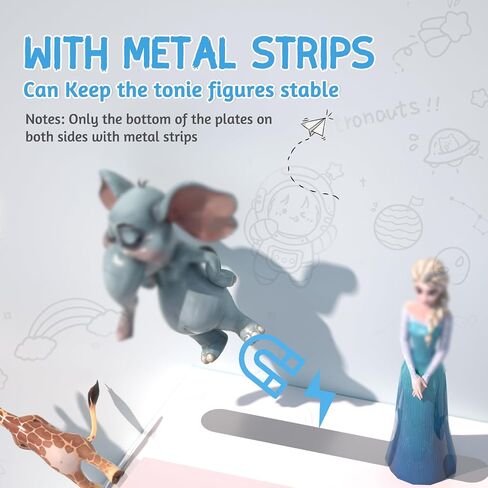 Hexagon Tonies Grash Magnetic - مجموعة رف تخزين Tonies من 3 لغرفة للأطفال ، رف عرض مغناطيسي خشبي لحامل Tonie Box ، أرفف عائمة على الحائط متوافق مع ملحقات Tonie in Kuwait