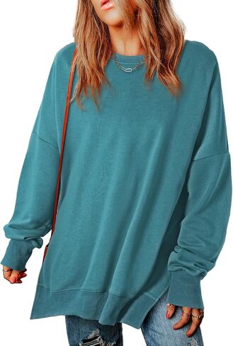 SHEWIN Womens Sweatshirt Casual Long Sleeve Crewneck Lightweight Pullover Tops Loose Sweatshirts in Saudi Arabia