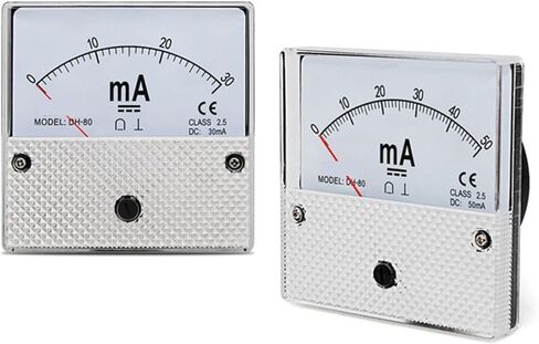 DH-80 DC Milliampere Pointer Meter 1MA 5MA 10MA 30MA 50MA 100MA 200MA 300MA 500MA 1000MA Current 1PCS (15MA) in Saudi Arabia